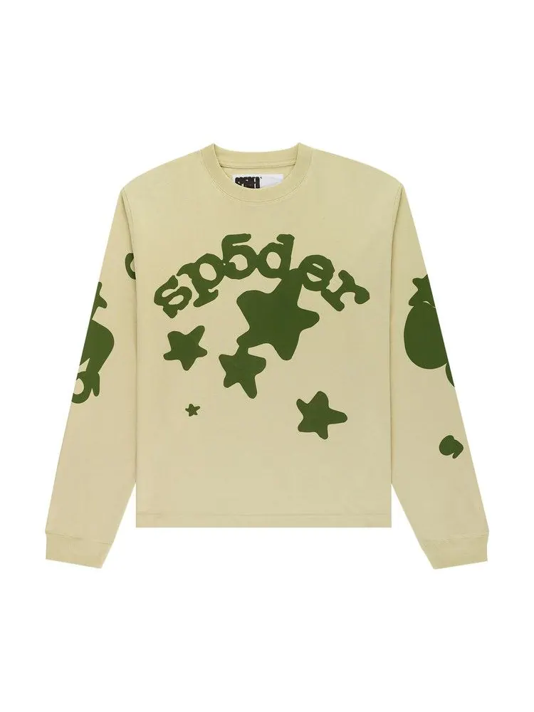 Лонгслив Sp5der Beluga Long-Sleeve — изображение 1 из 2, бежевый