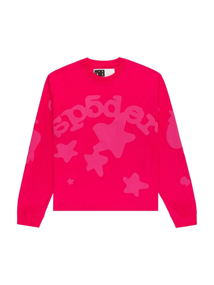 Лонгслив Sp5der Beluga Longsleeve — изображение 1 из 3, розовый