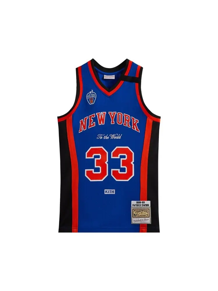 Джерси Kith And Mitchell & Ness For The New York Knicks Patrick Ewing 'Knicks Blue/Knicks Orange' — изображение 1 из 2
