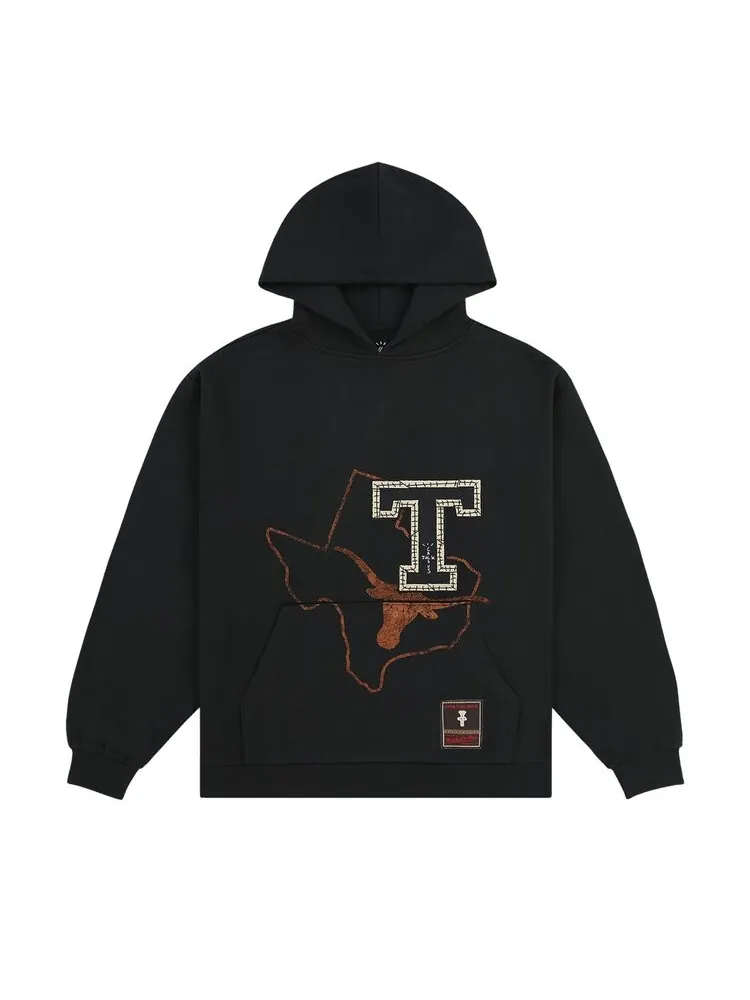 Худи Cactus Jack By Travis Scott Cactus Jack by Travis Scott x Mitchell & Ness University Of Texas Hoodie, черный