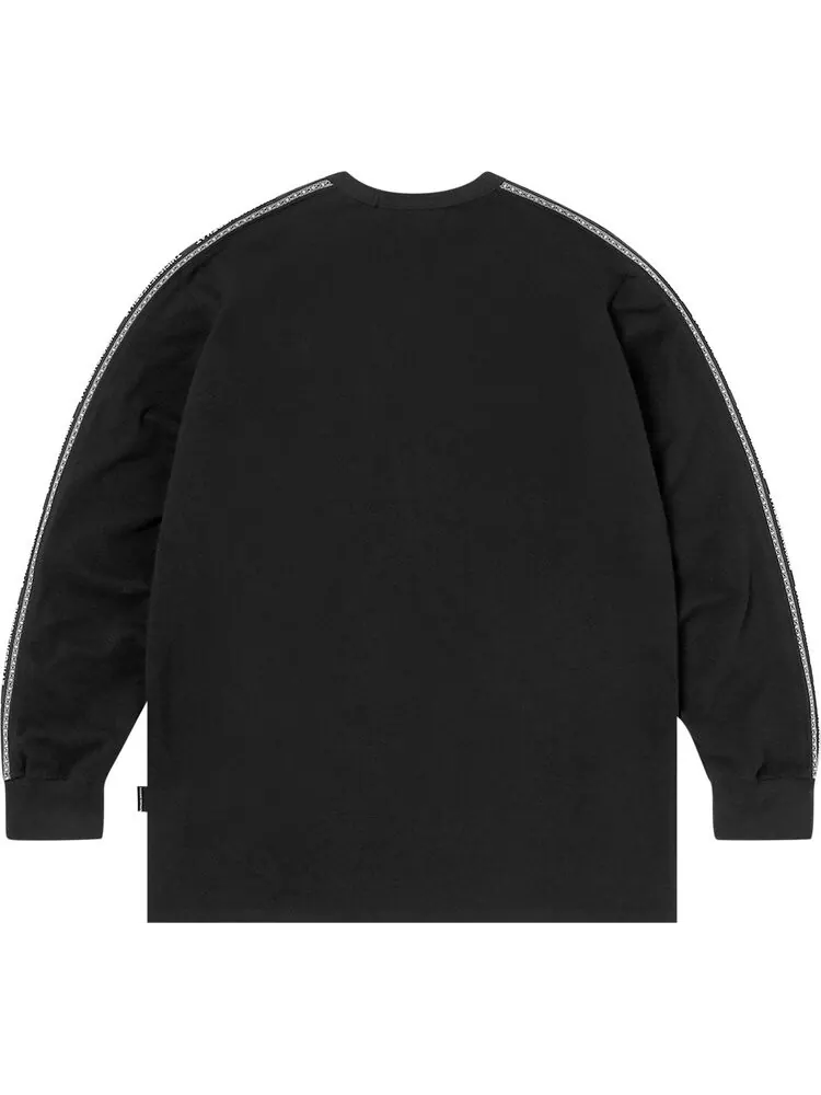 Лонгслив thisisneverthat Taped Long-Sleeve Top 'Black' — изображение 2 из 3, черный