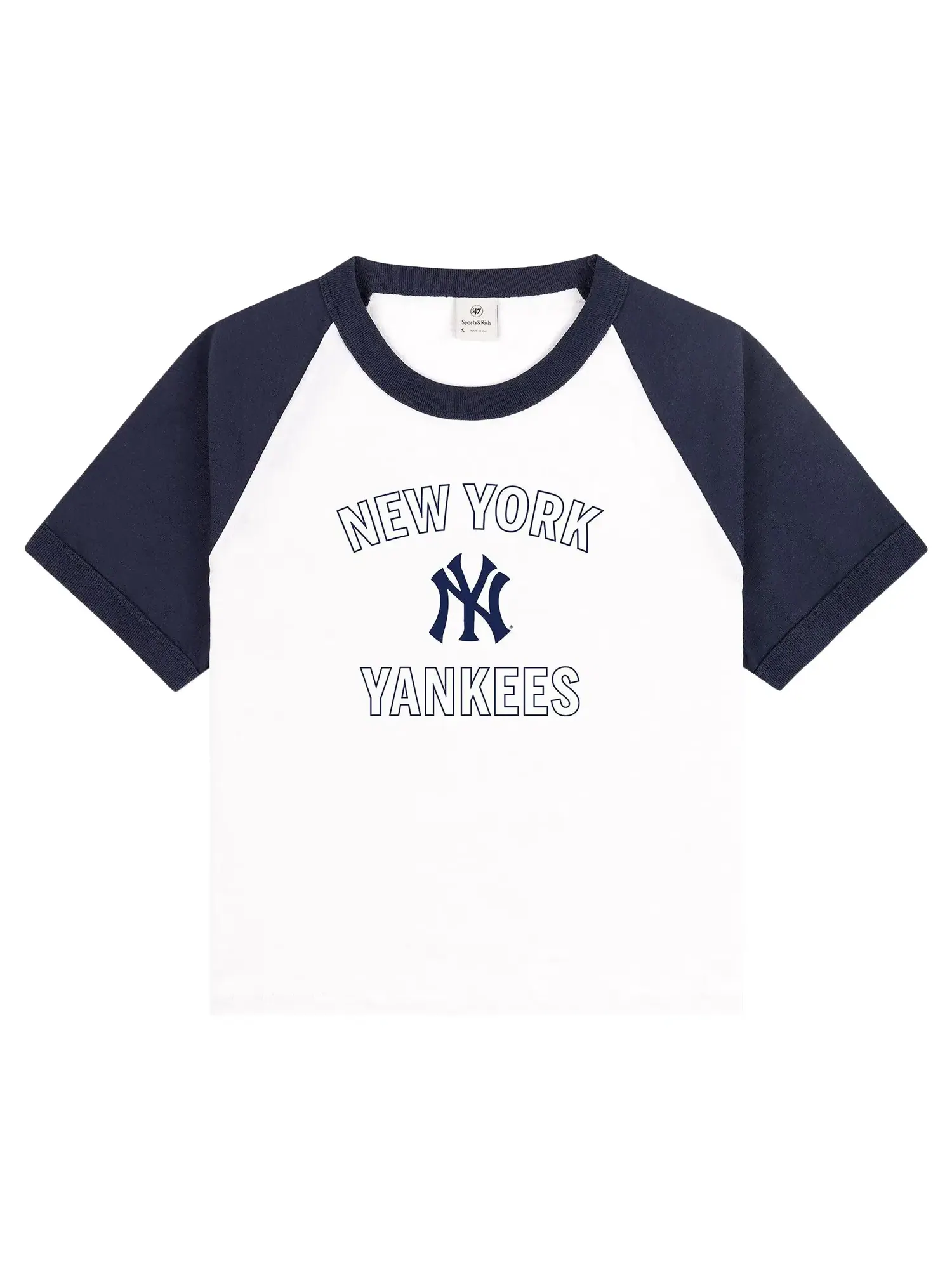 Спортивная футболка Rich Yankees Arch Tee — изображение 1 из 2, белый/темный темно-синий