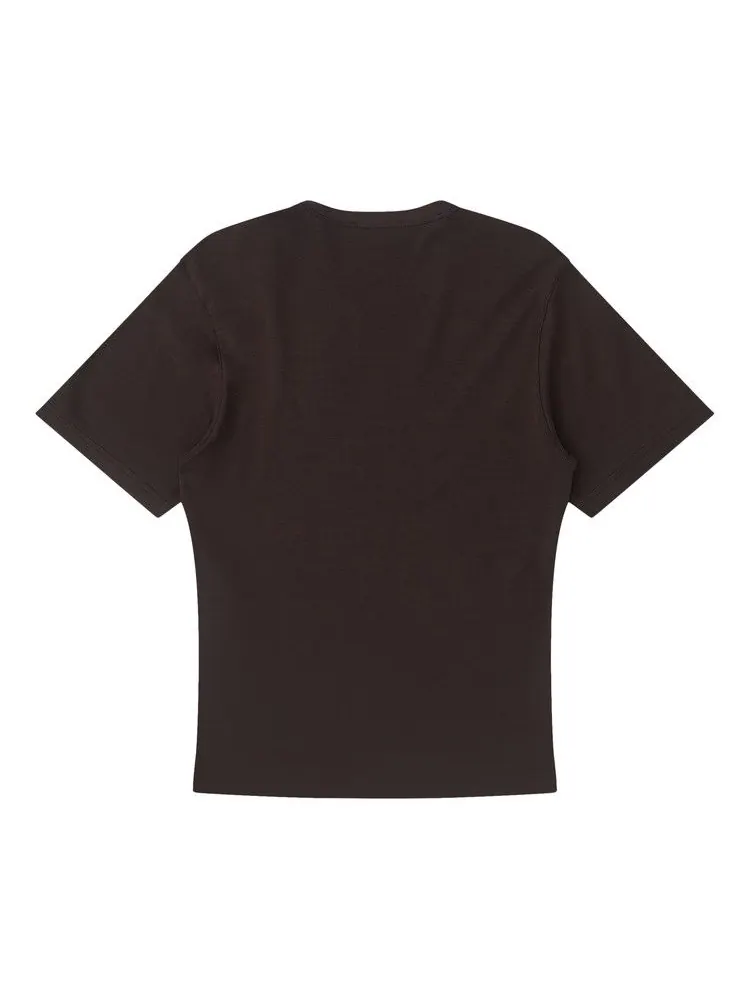 Футболка Lemaire Rib T-Shirt, Squid Ink — изображение 2 из 2, черный