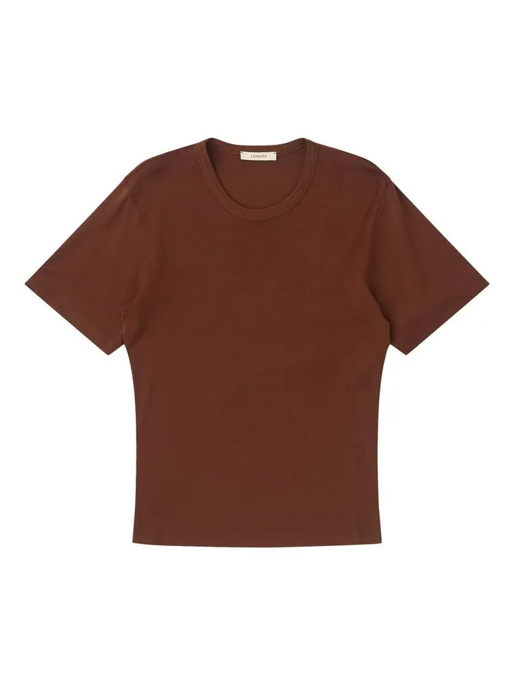 Футболка Lemaire Rib T-Shirt — изображение 1 из 2, рыжеватый/каштановый