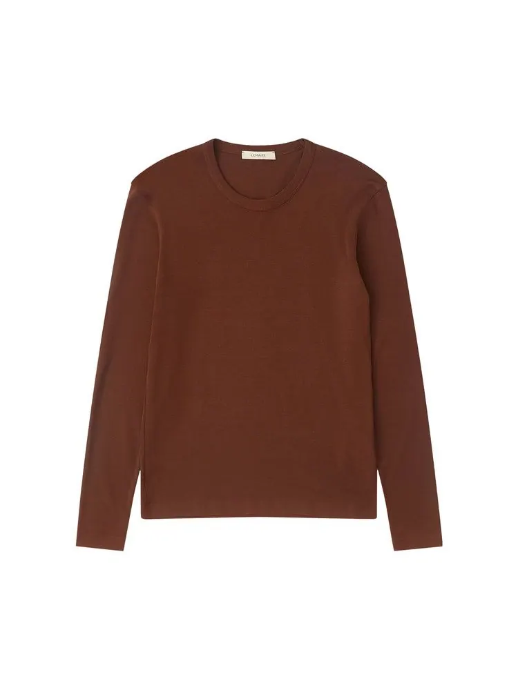 Топ Lemaire Rib Long-Sleeve Top — изображение 1 из 2, рыжеватый/каштановый