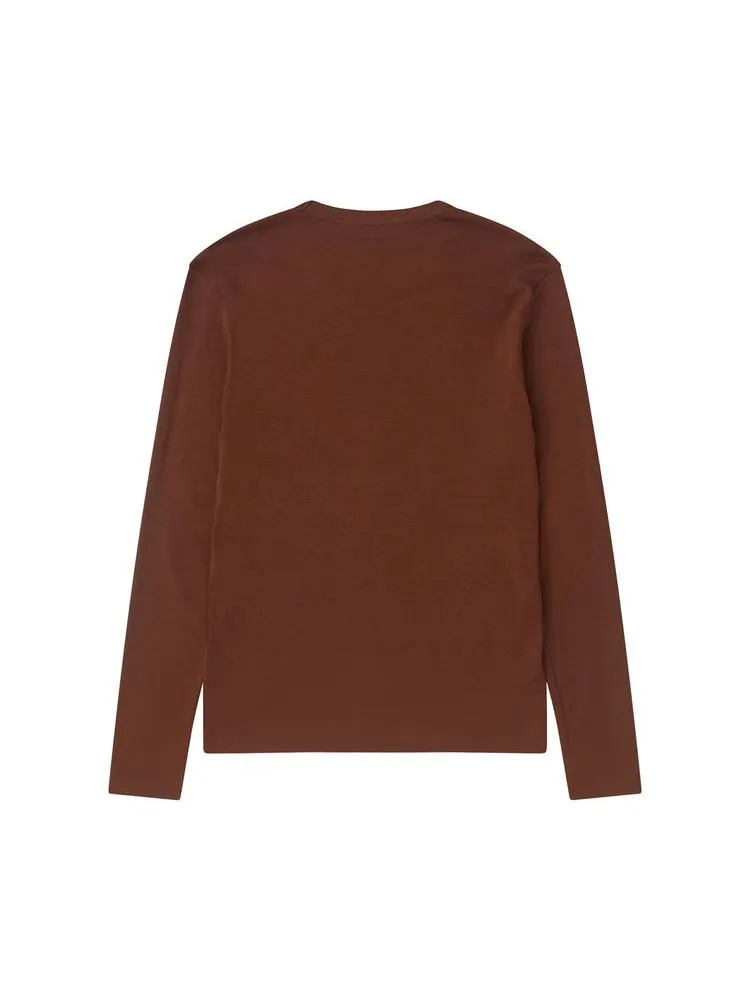 Топ Lemaire Rib Long-Sleeve Top — изображение 2 из 2, рыжеватый/каштановый