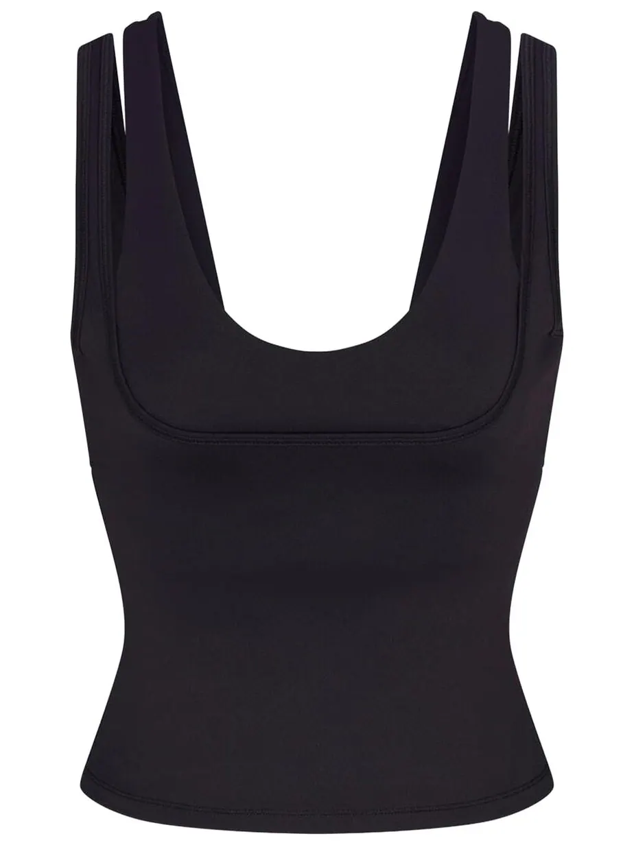 Топ NikeSKIMS Matte Double-Strap Scoop Tank Top — изображение 1 из 1, черный