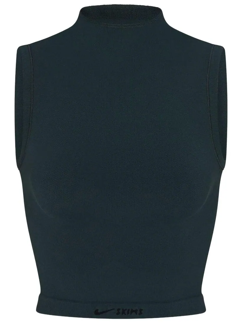 Бюстгальтер NikeSKIMS Vintage Seamless Mock-Neck Long-Line Bra — изображение 1 из 1, синий