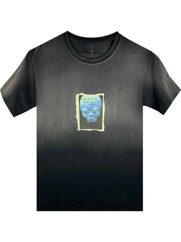 Футболка Cactus Jack by Travis Scott Highest In The Room Alien T-Shirt 'Mind Grey' — изображение 1 из 2, серый