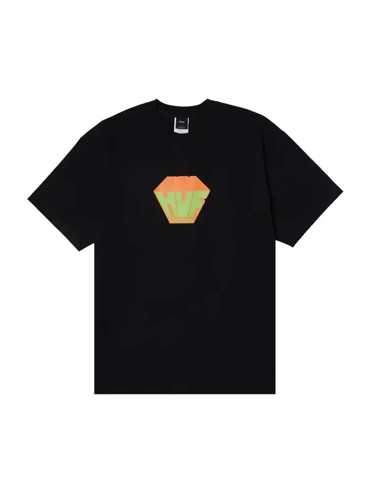 Футболка с коротким рукавом HUF Big Block — черный