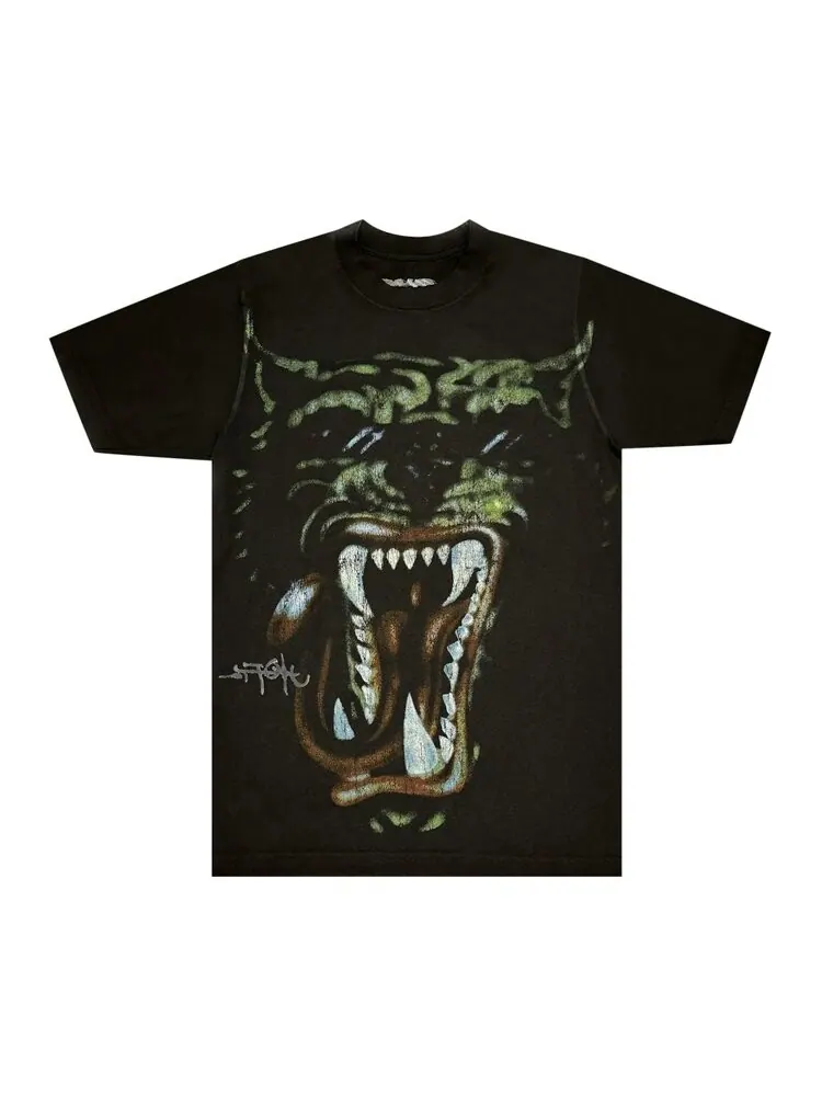 Футболка Cactus Jack By Travis Scott Cactus Jack by Travis Scott Green Hyena Tour Tee — изображение 1 из 2, черный
