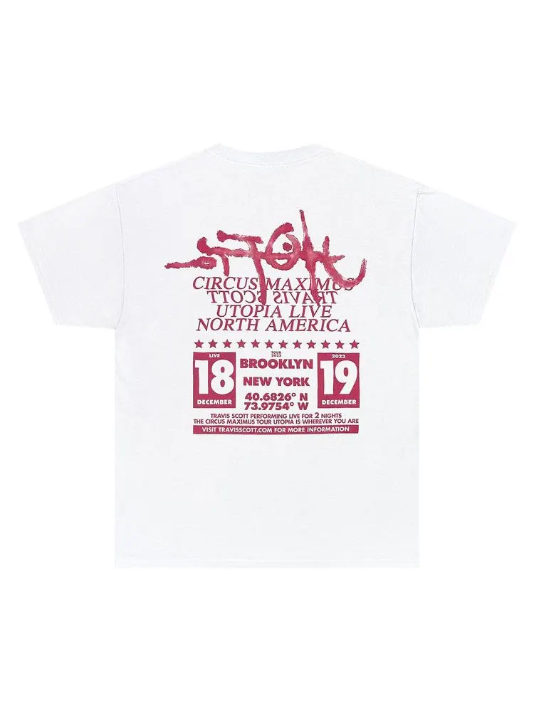 Футболка Cactus Jack by Travis Scott Utopia Is In Brooklyn Tour Tee — изображение 2 из 2, белый