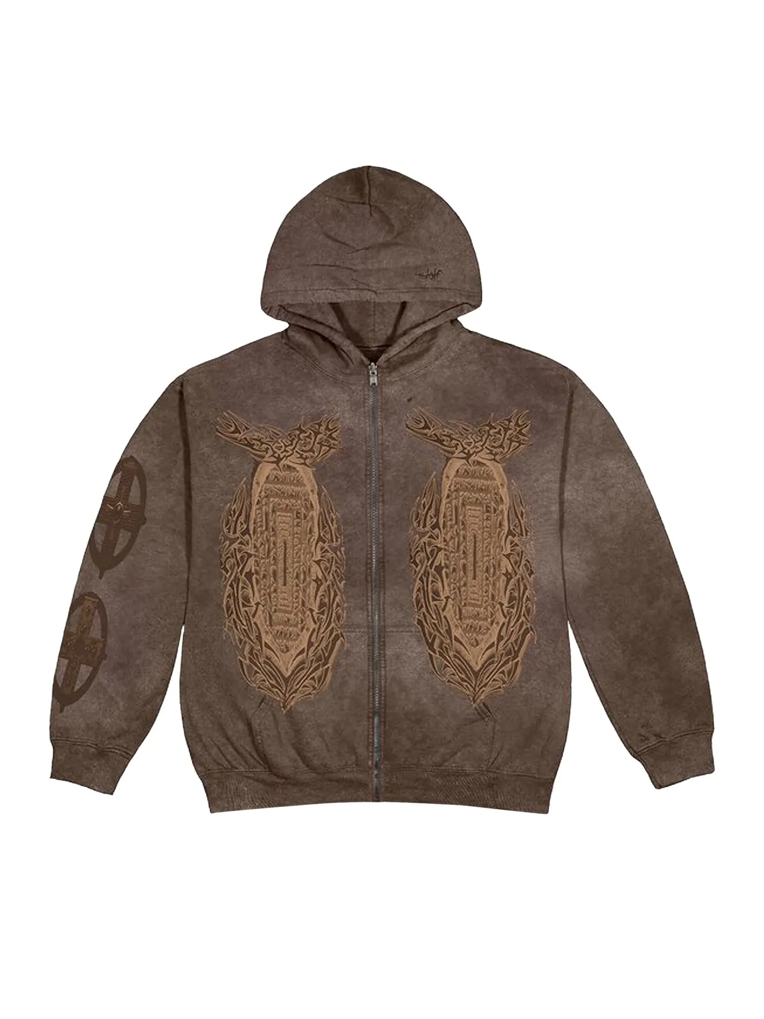 Толстовка на молнии Cactus Jack от Travis Scott Gods Country — изображение 1 из 2, коричневый
