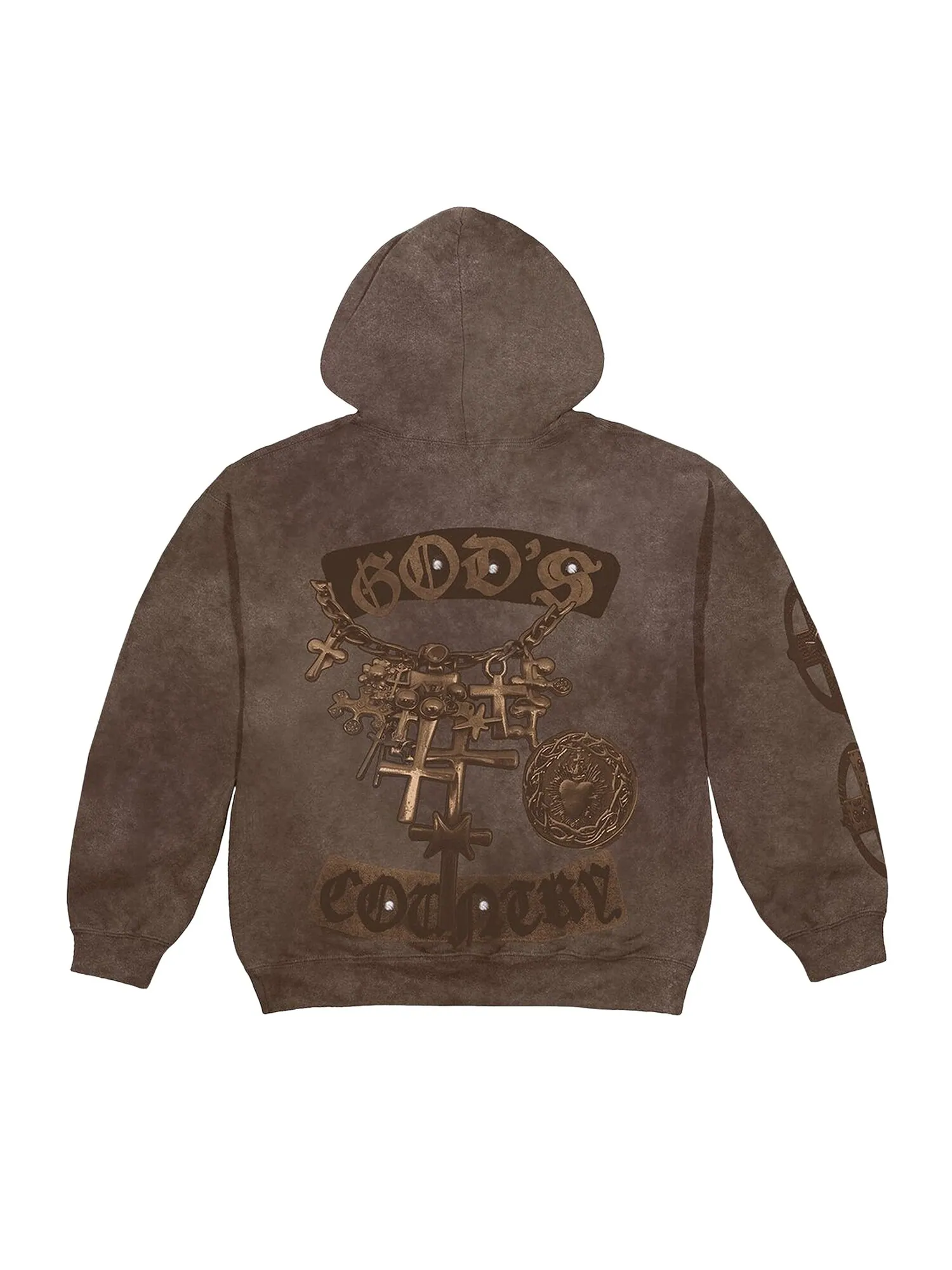 Толстовка на молнии Cactus Jack от Travis Scott Gods Country — изображение 2 из 2, коричневый