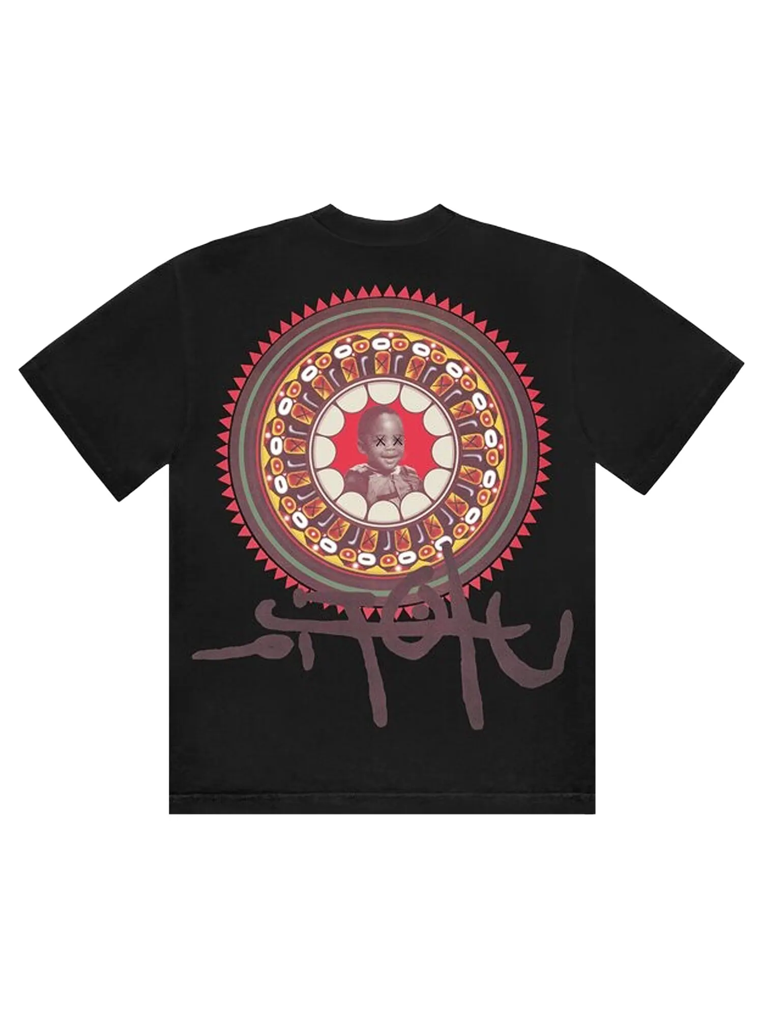 Футболка Cactus Jack от Трэвиса Скотта Utopia x Kaws Tee II Black — изображение 2 из 2, черный