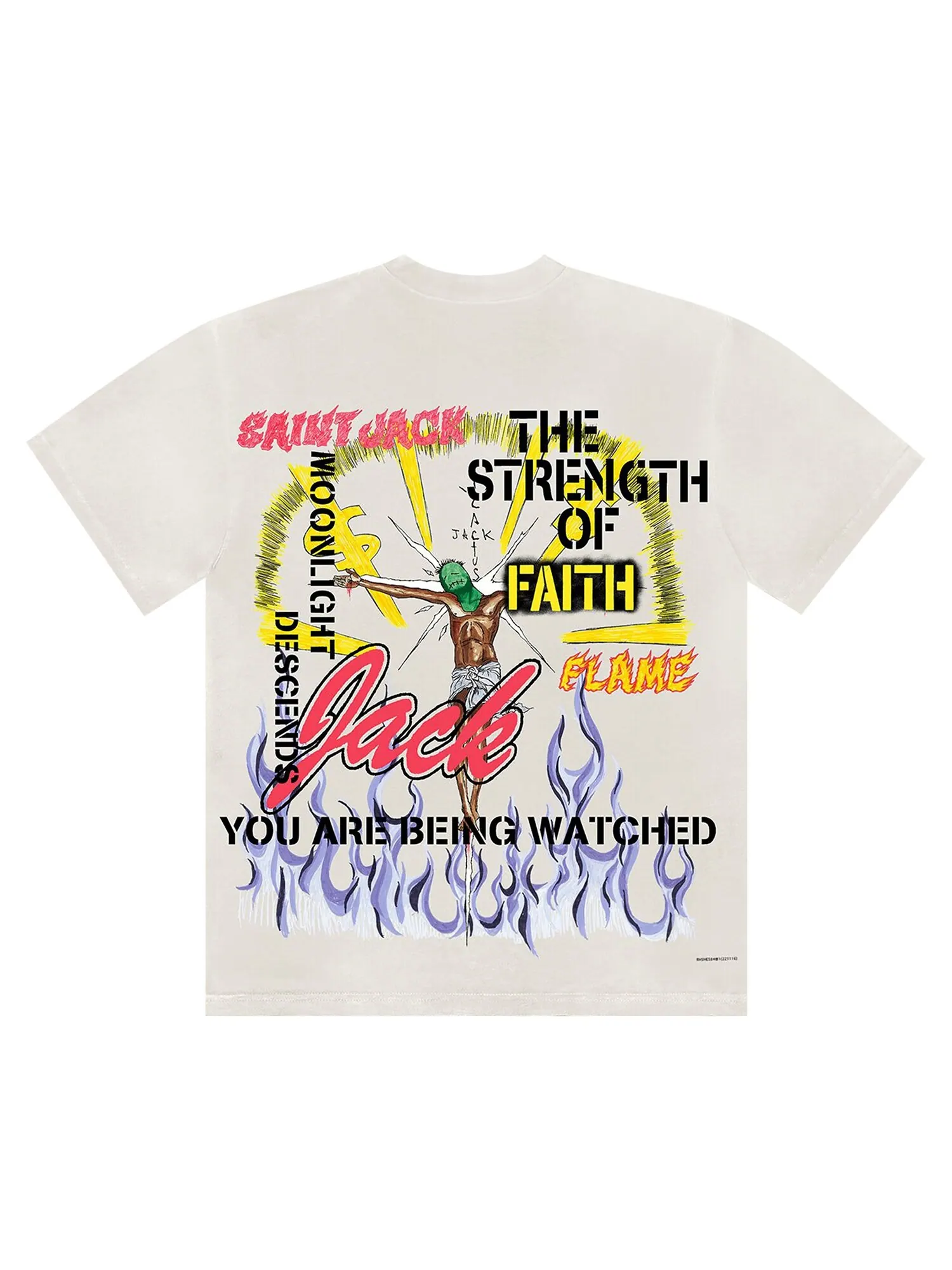 Футболка Cactus Jack от Travis Scott Utopia x St Michael Tee 3A White — изображение 2 из 2, белый