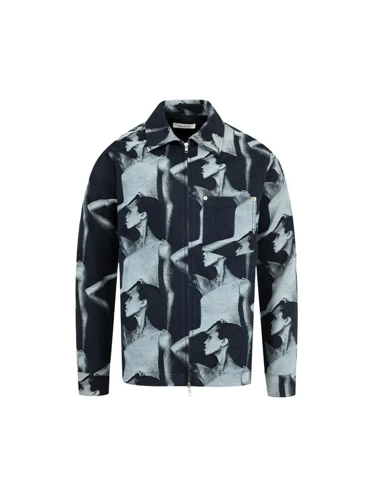 Куртка Wales Bonner Jet Zip Jacket — изображение 1 из 2, синий