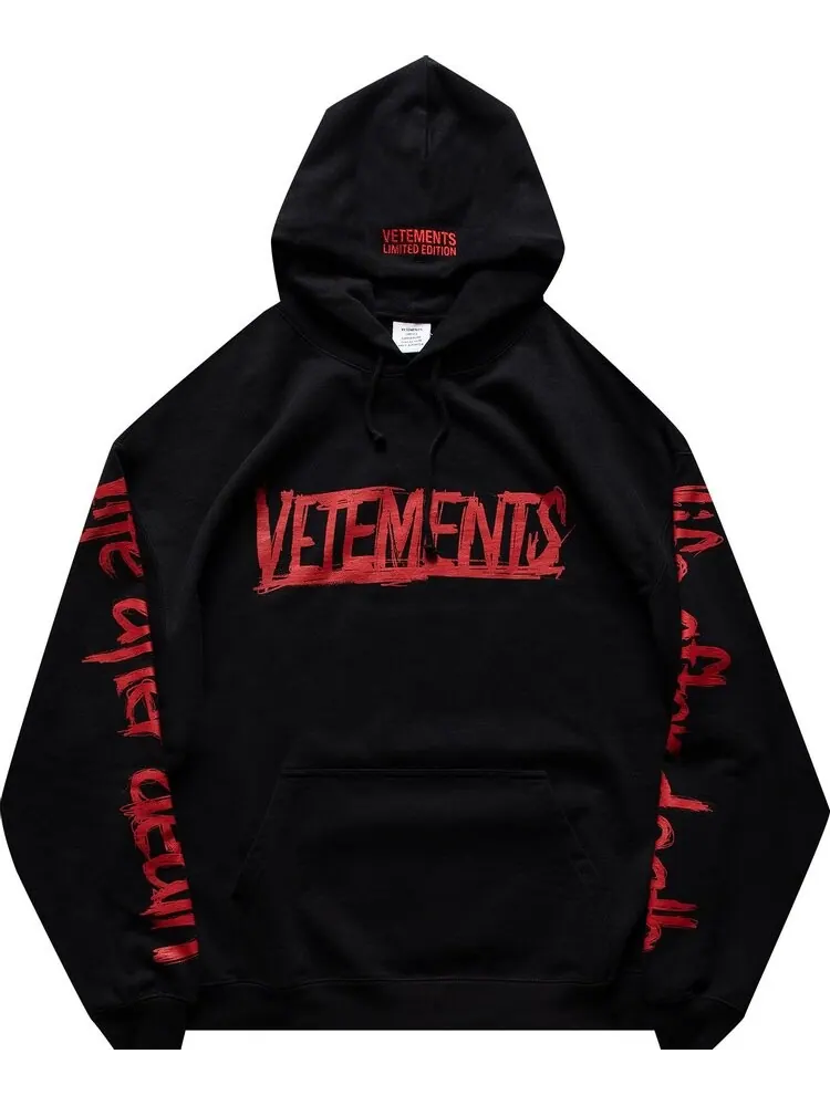 Худи Vetements World Tour Logo Hoodie 'Black/Red'