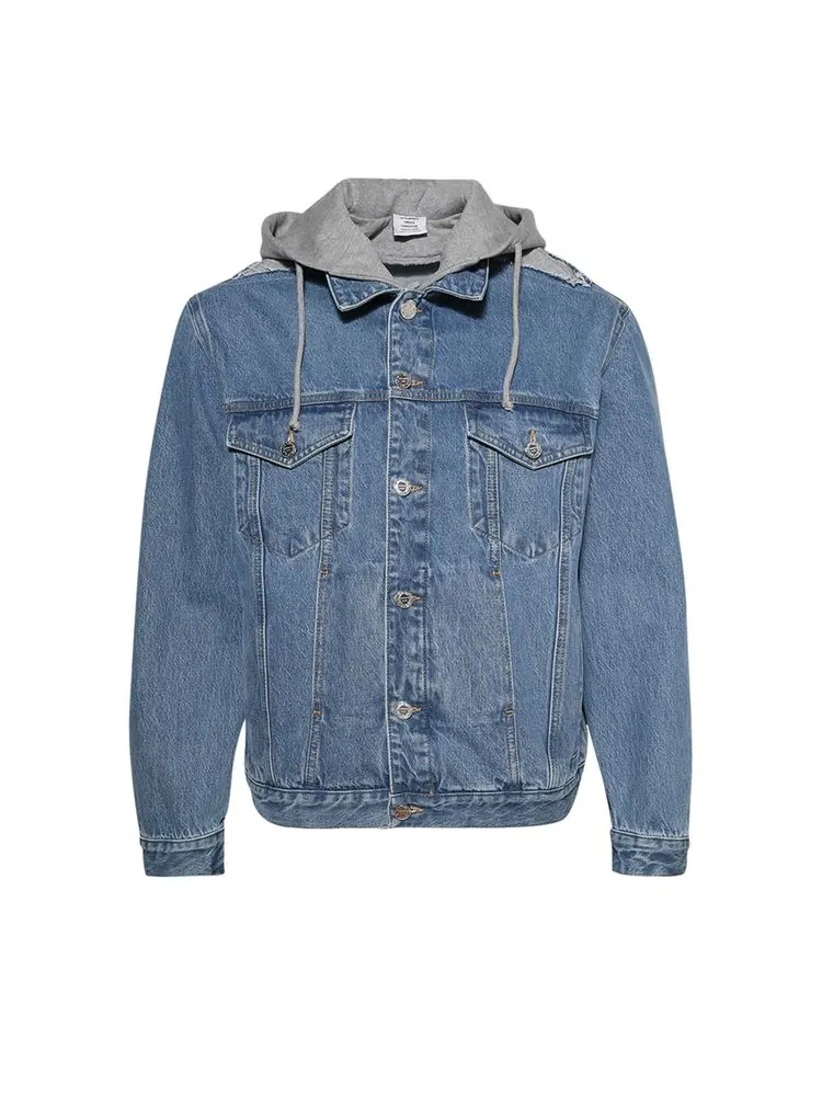 Куртка Vetements Deconstructed Hooded Denim Jacket 'Mid Blue'
