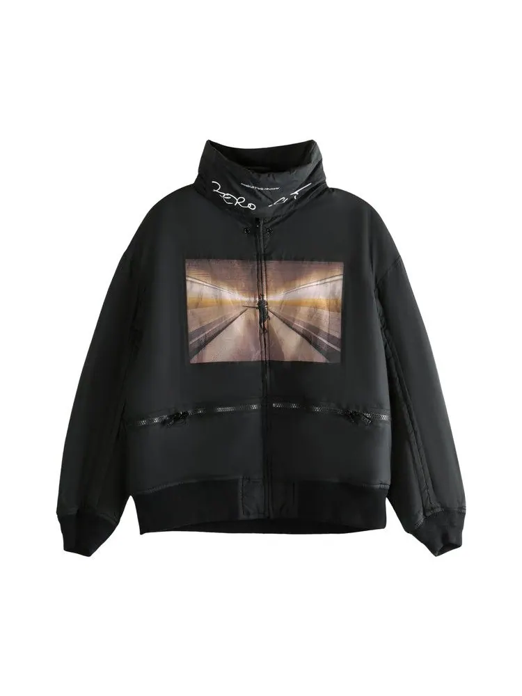Пальто Undercover Men Elastic Hem Cotton Blouson Coat 'Black' — изображение 1 из 1, черный
