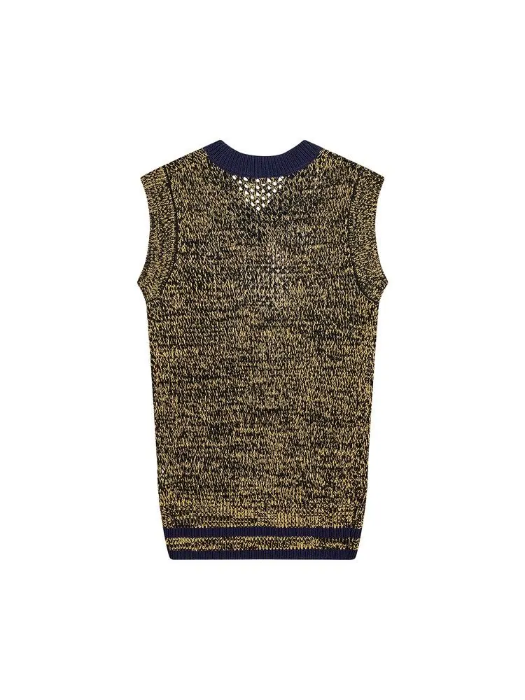 Жилет Wales Bonner Shade Knit Vest — изображение 2 из 2, темно-синий/желтый
