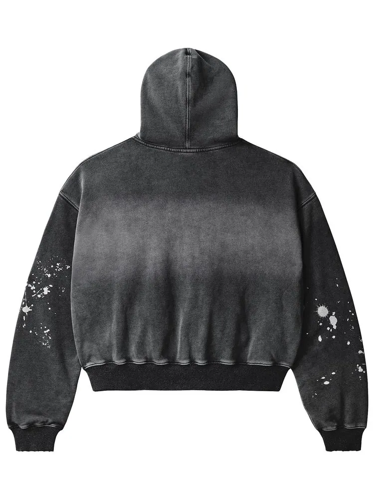 Худи Vale Forever Paint Zip Up Hoodie 'Black' — изображение 2 из 2, черный
