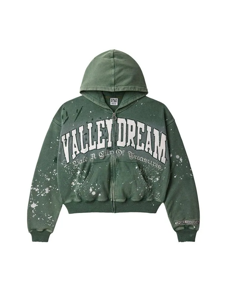 Худи Vale Forever Paint Zip Up Hoodie — изображение 1 из 2, папоротник