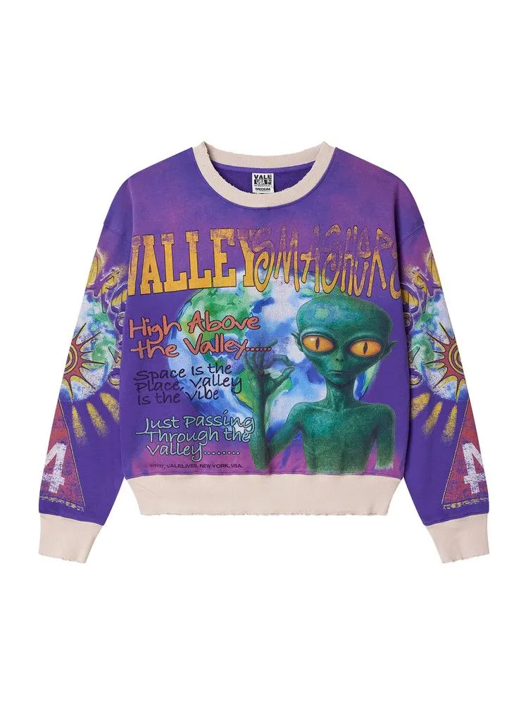 Свитер Vale Forever Space Alien Crewneck — изображение 1 из 2, фиолетовый