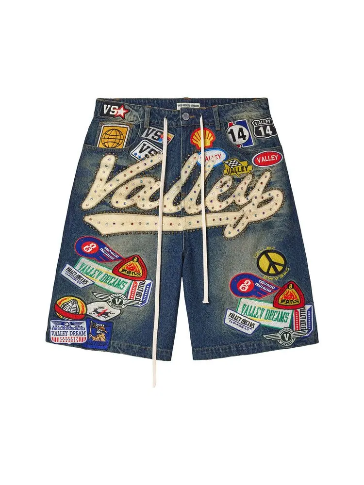 Брюки Vale Forever 1980s Jorts, Mid/Wash — изображение 1 из 2, синий