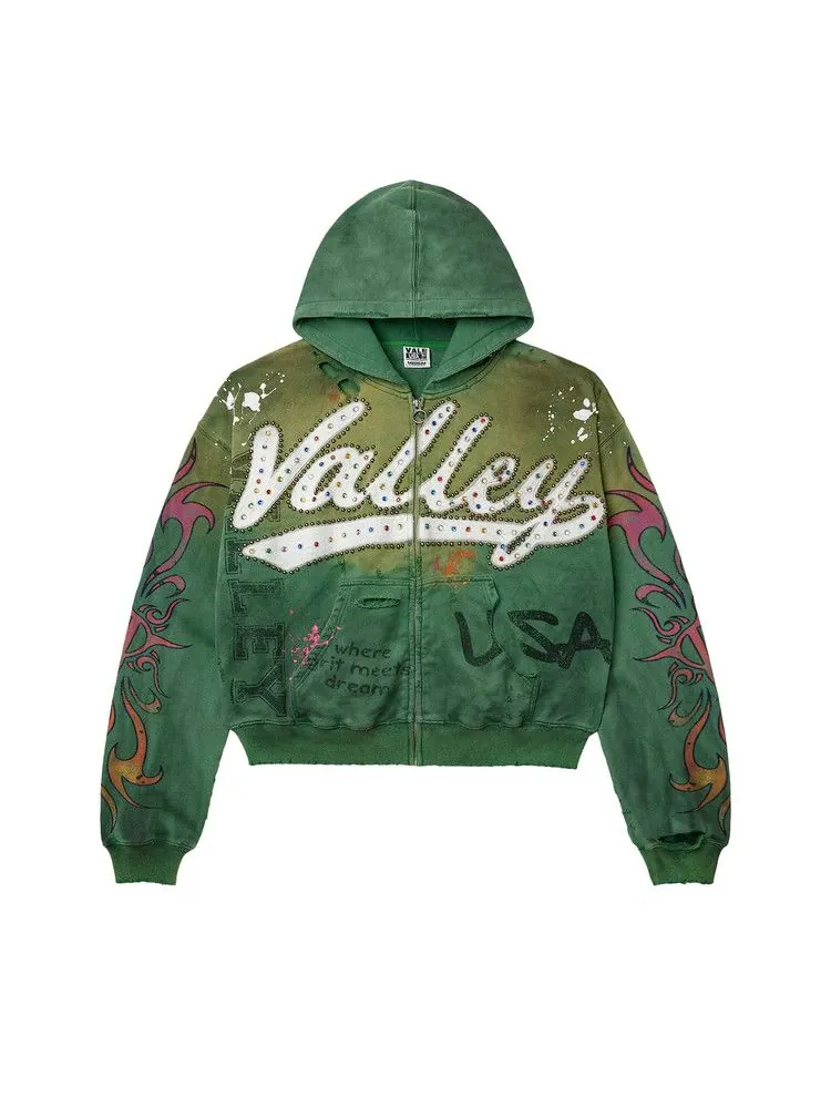 Толстовка Vale Forever Inferno Zip Up — изображение 1 из 2, зеленый