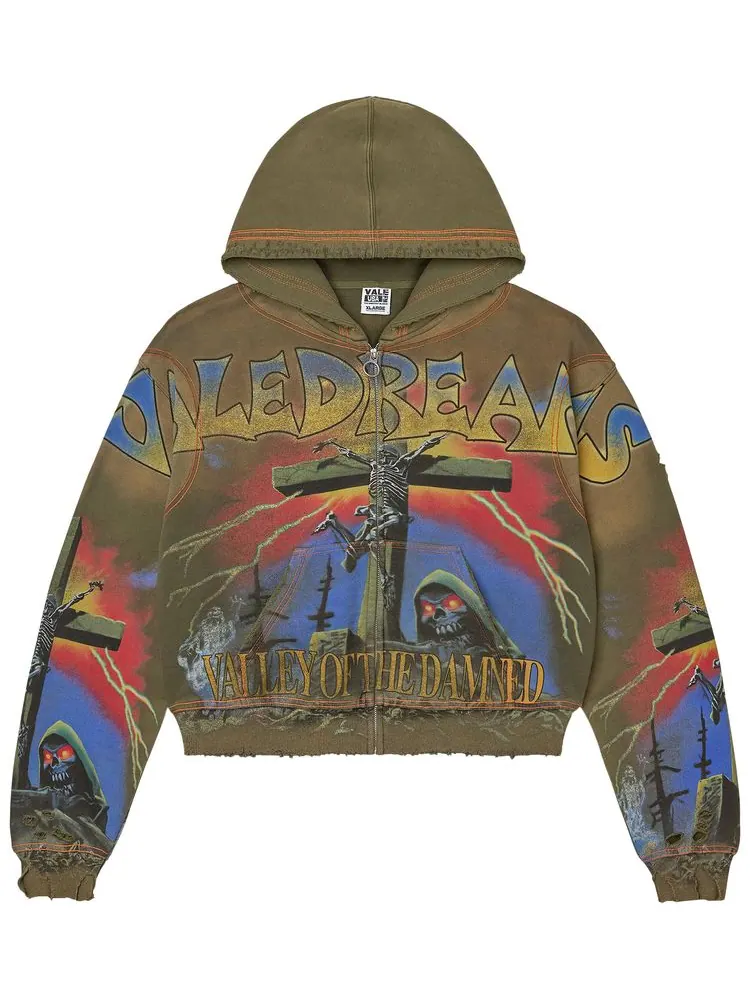 Толстовка Vale Forever Damned Big Zip Up — изображение 1 из 2, зеленый