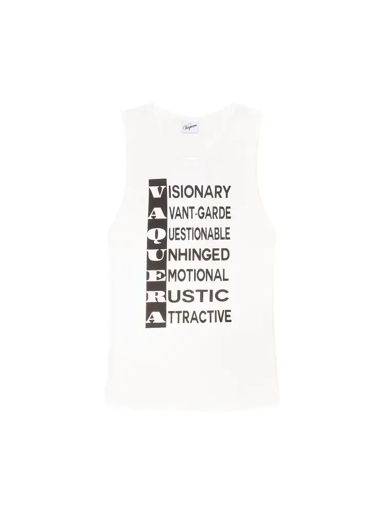 Майка VAQUERA Anagram Tank Top — изображение 1 из 1, белый