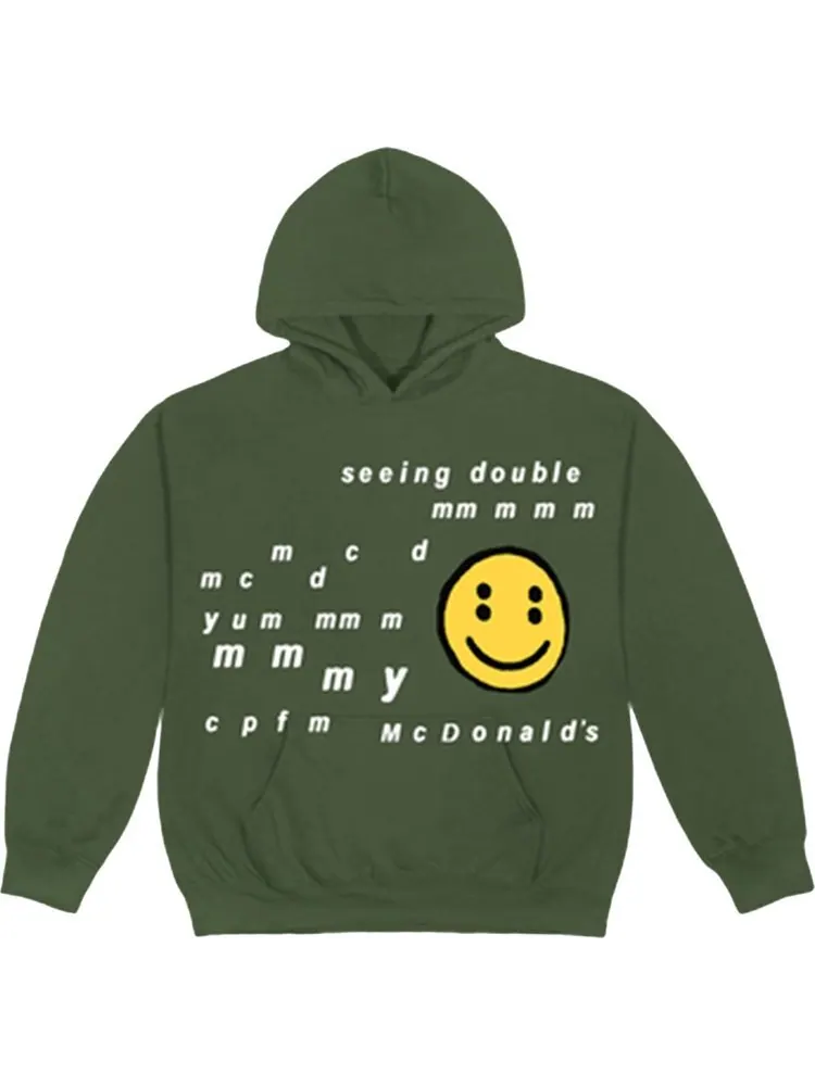 Худи Cactus Plant Flea Market x McDonald's Seeing Double Hoodie 'Army' — изображение 1 из 2, зеленый