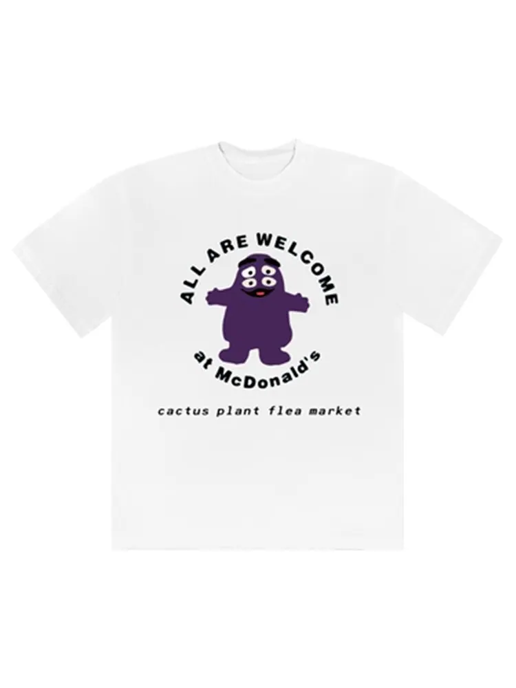 Футболка Cactus Plant Flea Market x McDonald's Grimace Tee 'White' — изображение 1 из 2, белый