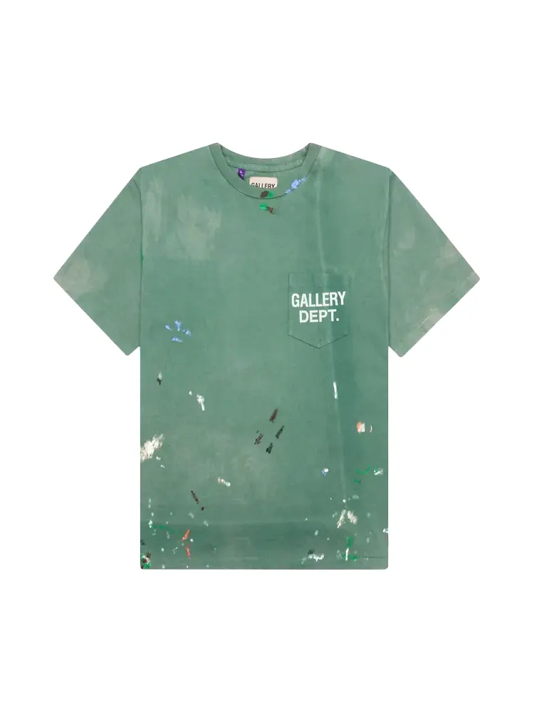 Футболка Gallery Dept. Vintage Logo Painted 'Green' — изображение 1 из 3, зеленый