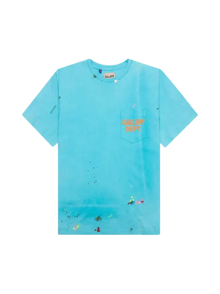 Футболка Gallery Dept. Vintage Logo Painted Turquoise — изображение 1 из 3, синий
