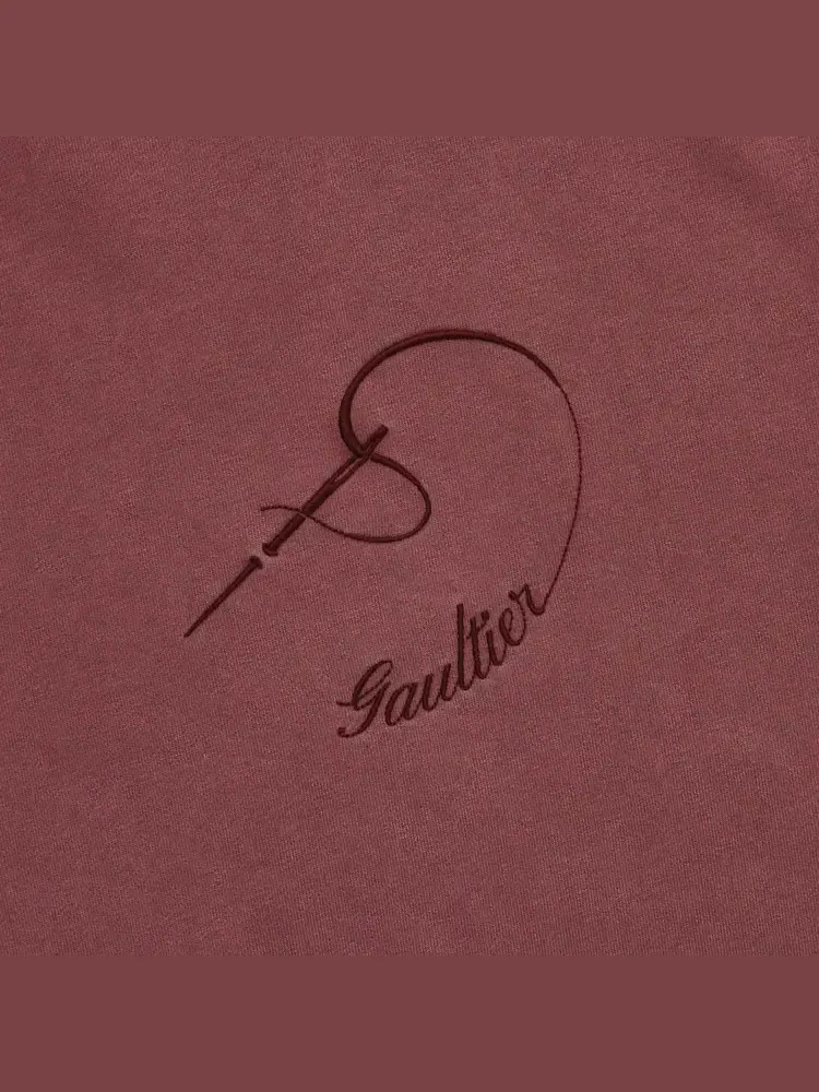 Флисовая толстовка Jean Paul Gaultier с вышитыми иглами Jean Paul Gaultier цвета «бордовый» — изображение 3 из 3, красный