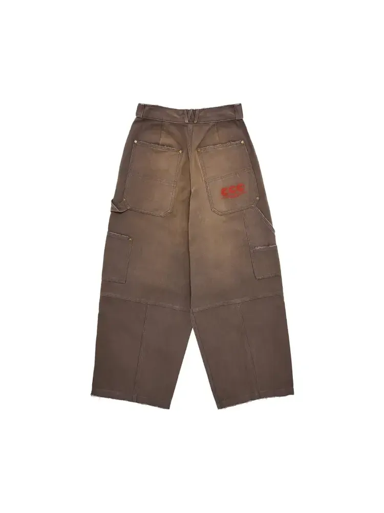 Брюки Willy Chavarria Stockton Double Knee Pant 'Concrete' — изображение 2 из 3, серый