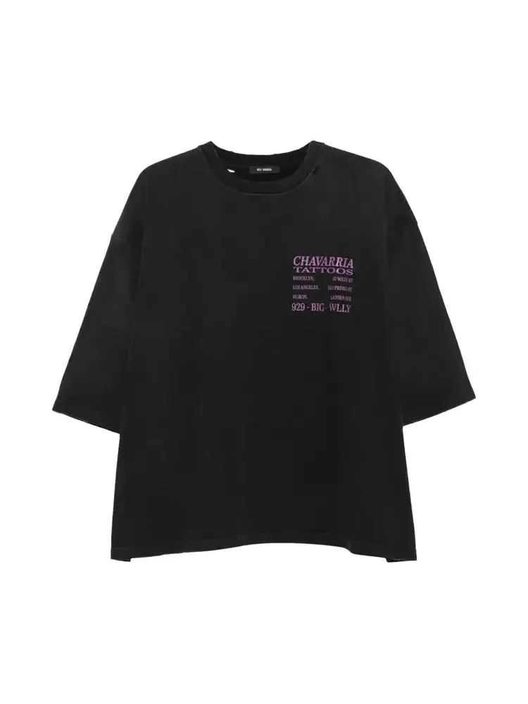 Футболка Willy Chavarria Tattoo Buffalo Tee 'Black'