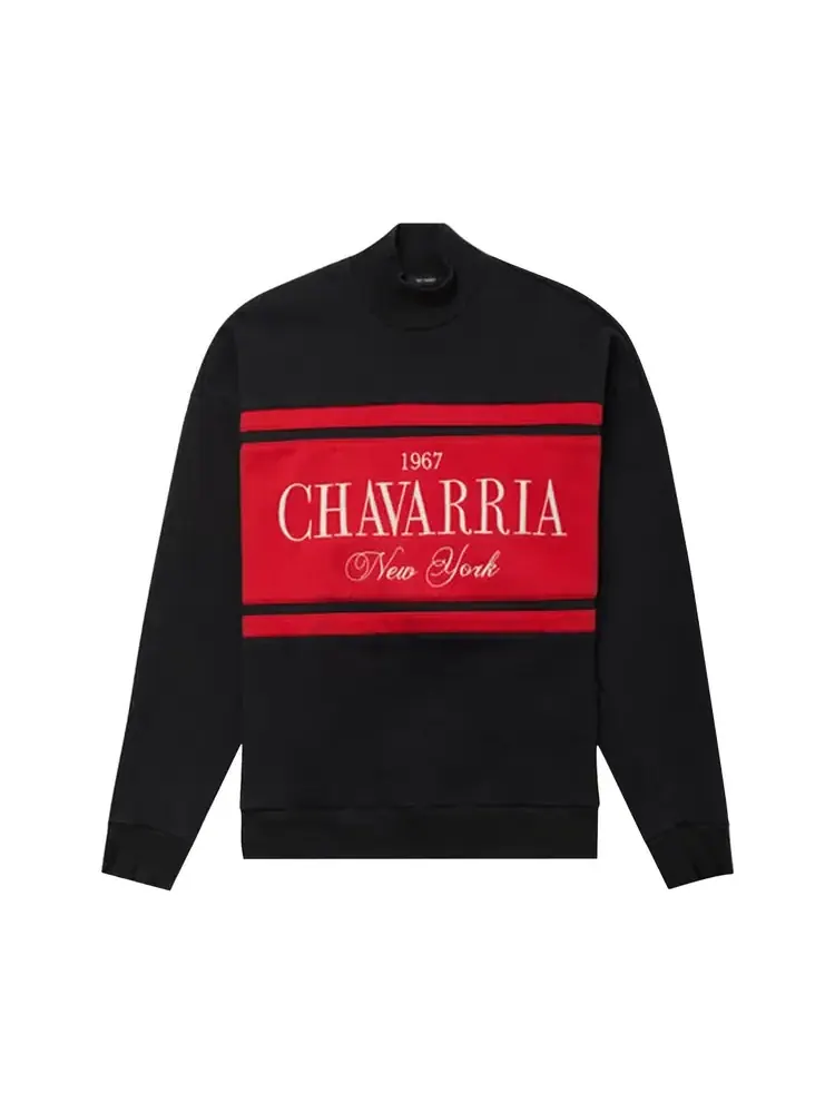 Свитшот Willy Chavarria Stripe Gilroy Crewneck 'Black'