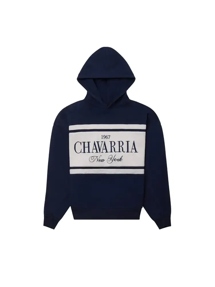 Толстовка Willy Chavarria Stripe Gilroy Hoodie 'Peacoat'
