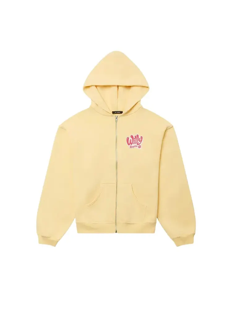 Худи Willy Chavarria Shrunken Zip-Through Hoodie