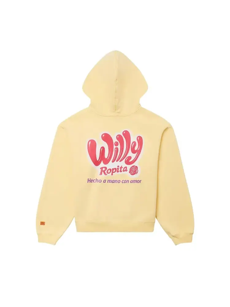 Худи Willy Chavarria Shrunken Zip-Through Hoodie — изображение 2 из 2, желтый