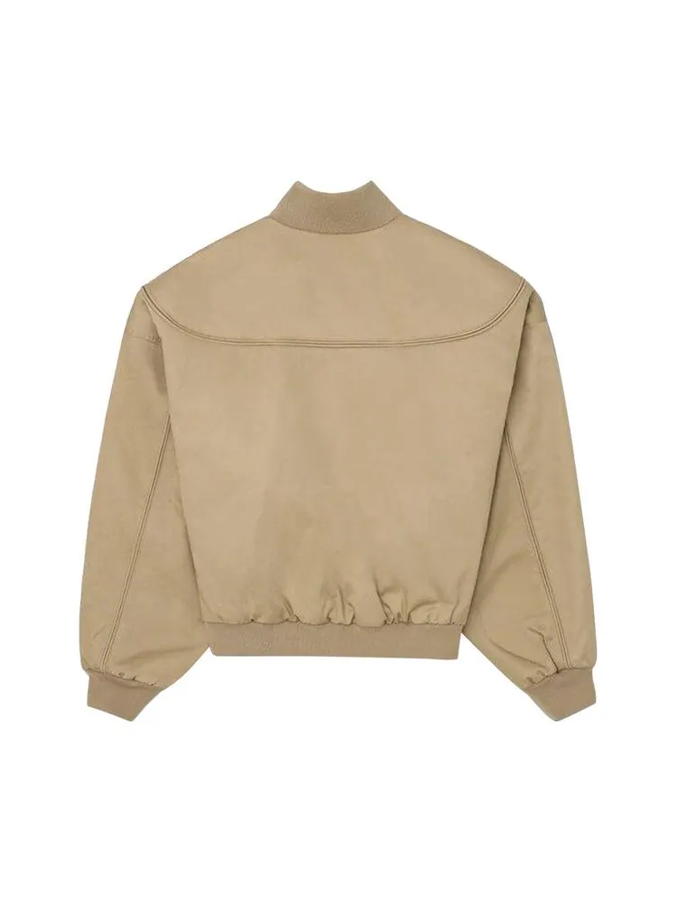Куртка Willy Chavarria Gas Station Bomber Jacket — изображение 2 из 2, бежевый