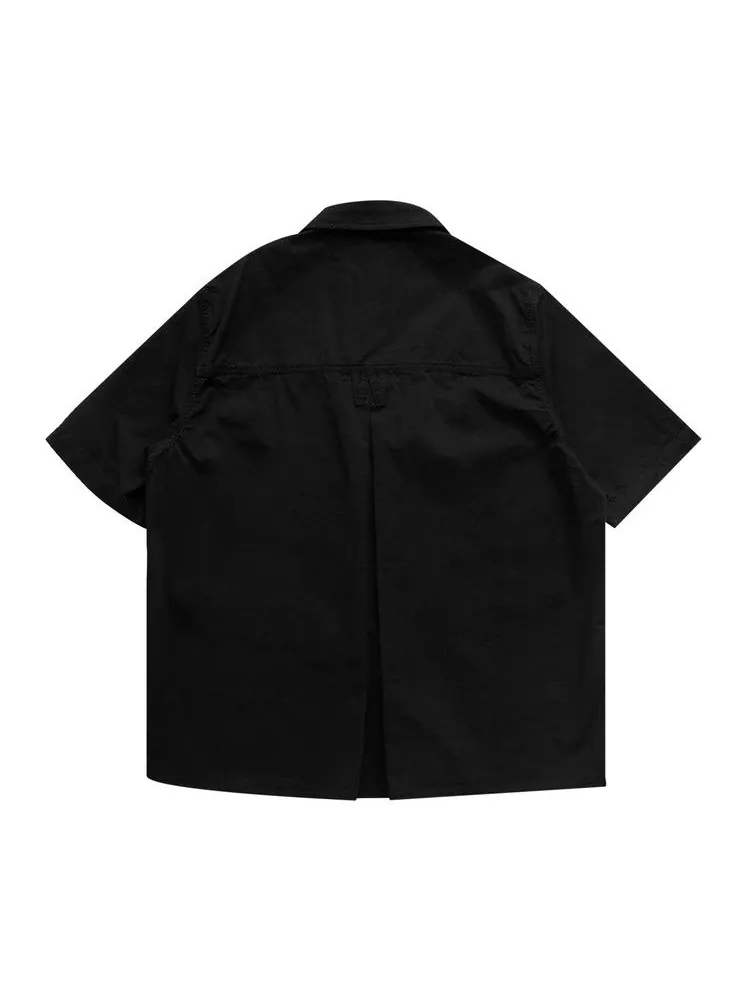 Рубашка Willy Chavarria Short-Sleeve Corcoran Work Shirt — изображение 2 из 2, черный