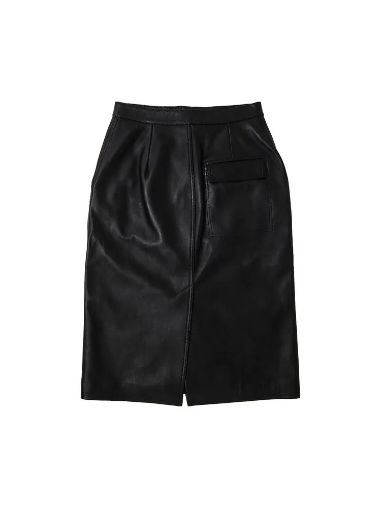Юбка Willy Chavarria Leather Skirt — изображение 2 из 3, черный
