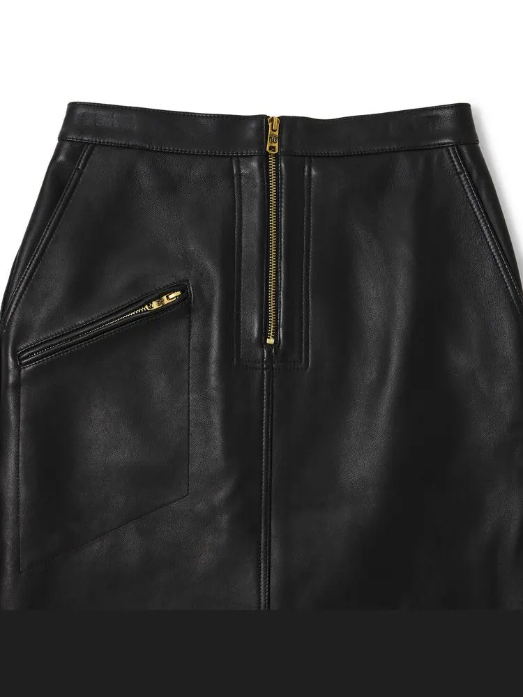 Юбка Willy Chavarria Leather Skirt — изображение 3 из 3, черный