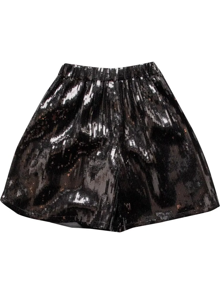 Шорты We11done Sequin Shorts 'Black' — изображение 2 из 2, черный