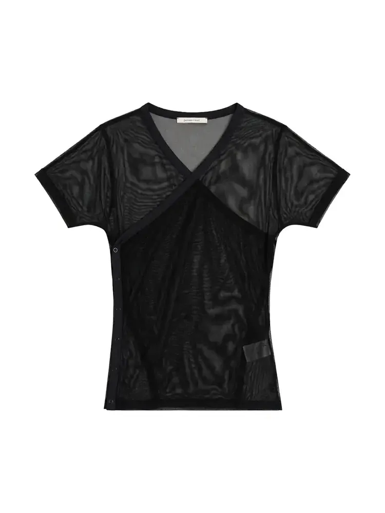 Топ Paloma Wool Olimpia Mesh Top — черный