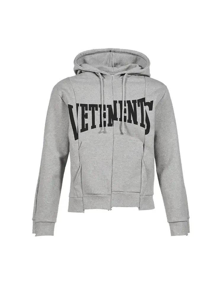 Худи Vetements с вырезанным логотипом, облегающего кроя — изображение 1 из 1, мульти